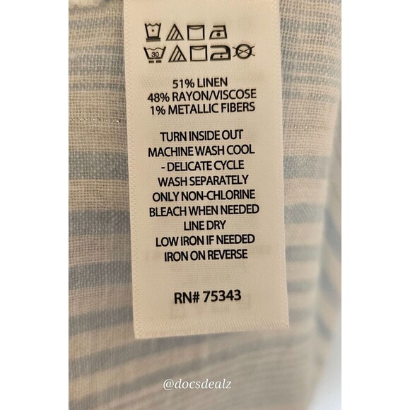 C & C California Summer Dress Blue and White Striped Size Small - Picture 3 of 7